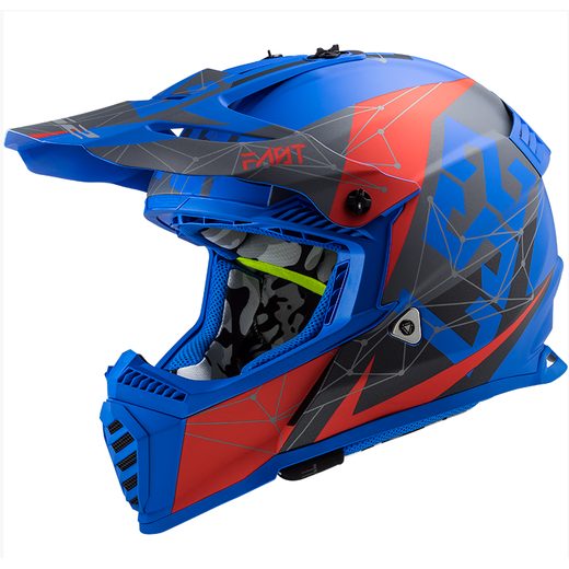 LS2 MOTOKROSOVÁ PŘILBA MX437 FAST EVO ALPHA MATT BLUE
