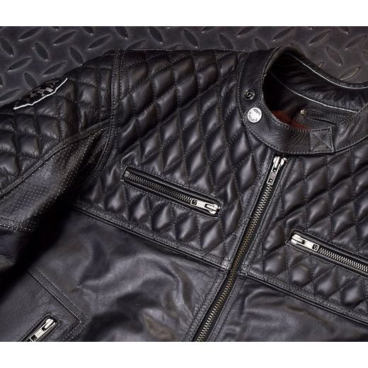 4SR PÁNSKÁ KOŽENÁ MOTO BUNDA SCRAMBLER PETROLEUM