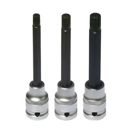 SADA DVANÁCTIHRANÝCH PRODLOUŽENÝCH HLAVIC PRO 1/2" RÁČNU, BIKESERVICE