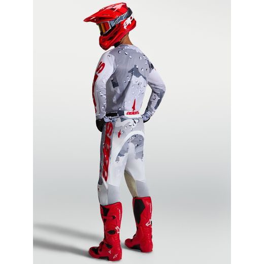 DRES RACER AIR LONE, ALPINESTARS (ŠEDÁ CAMO/BÍLÁ/ČERVENÁ) 2027