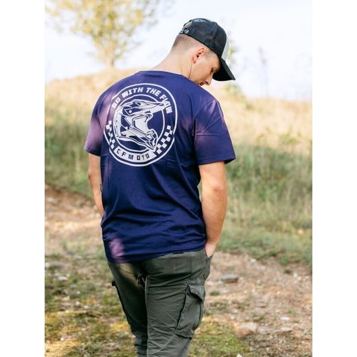 CFMOTO PÁNSKÉ TRIČKO "GO WITH THE FLOW" TMAVĚ MODRÁ