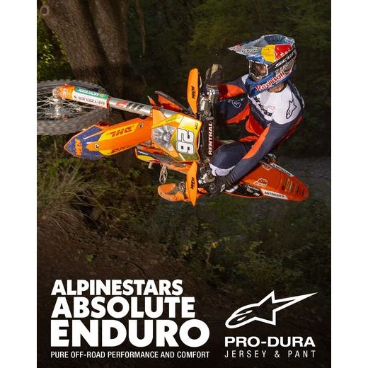 KALHOTY PRO-DURA, ALPINESTARS (MODRÁ/ORANŽOVÁ/BÍLÁ) 2025