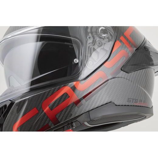 PŘILBA INTEGRAL GTS 2.1 PLUS CARBON, CASSIDA (CARBON/ČERVENÁ) PLEXI S PŘÍPRAVOU PRO PINLOCK 2026