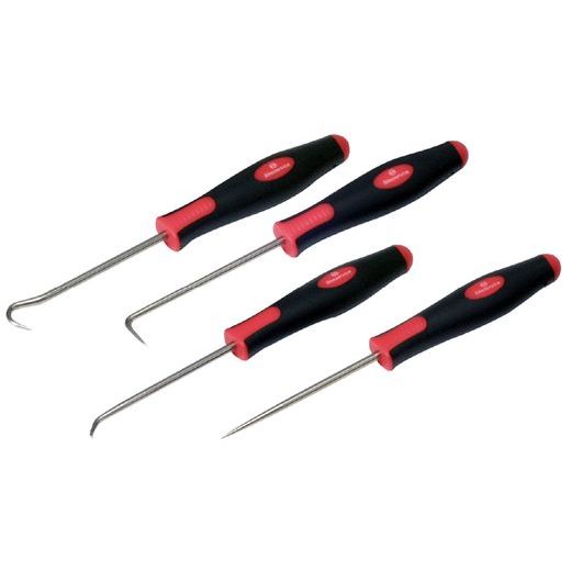 SADA HÁČKŮ NA DEMONTÁŽ TĚSNĚNÍ 4 DÍLNÁ (DÉLKA HŘÍDELKY 76 MM), BIKESERVICE