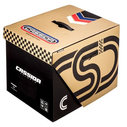 PŘILBA CASSIDA FIBRE OPG (BÍLÁ/MODRÁ/ČERVENÁ)