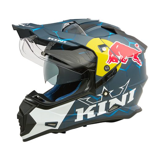 MOTO HELMA KINI RED BULL ADV 1.0 MODRÁ/BÍLÁ