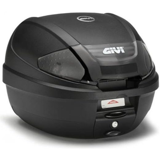 E 300NT2 TECH KUFR GIVI ČERNÝ, ČIRÉ ODRAZKY, NOVÉ ZAVÍRÁNÍ (MONOLOCK S PLOTNOU), OBJEM 30 LTR.