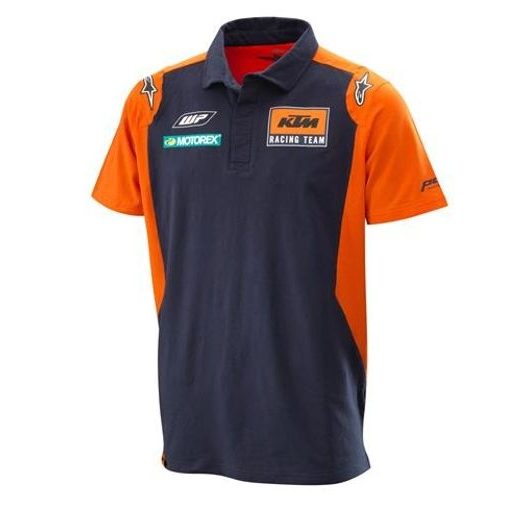 KTM PÁNSKÉ POLO TRIKO REPLICA TEAM POLO MODRÁ/ORANŽOVÁ