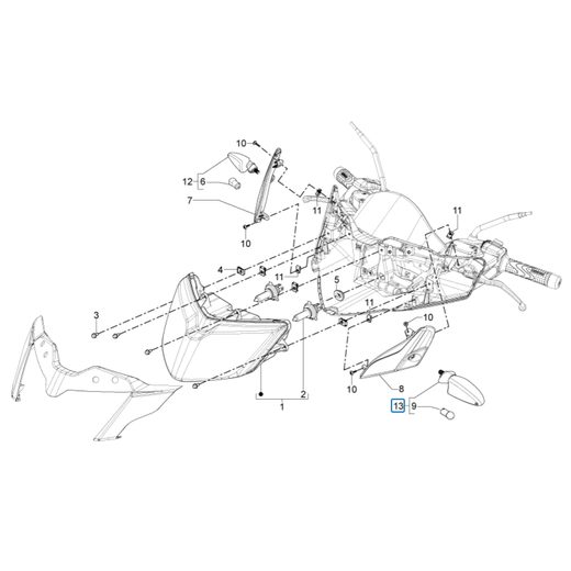 PIAGGIO MP3 300 YOURBAN - LEVÝ PŘEDNÍ BLINKR