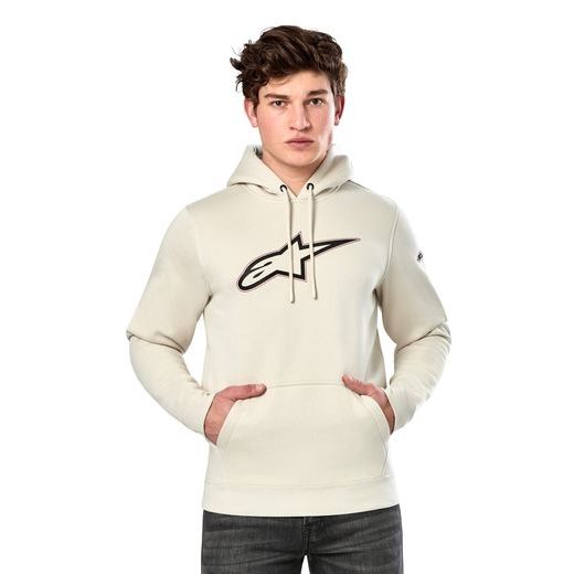 MIKINA INSIGNIA HOODIE, ALPINESTARS (SVĚTLÁ OFF WHITE)
