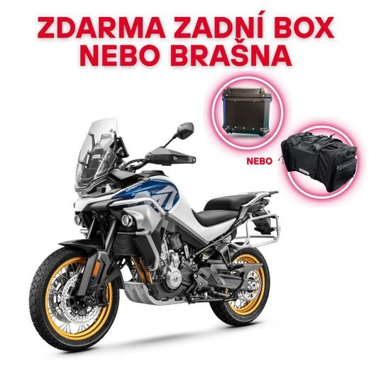 CFMOTO 800MT EXPLORE 2025 STARRY WHITE + ZADNÍ BOX NEBO BRAŠNA ZDARMA