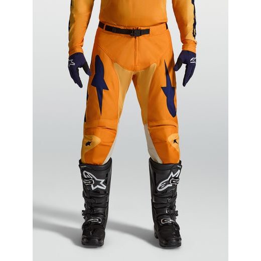KALHOTY RACER AMBER, ALPINESTARS (ORANŽOVÁ/ZLATÁ/TMAVĚ MODRÁ) 2027