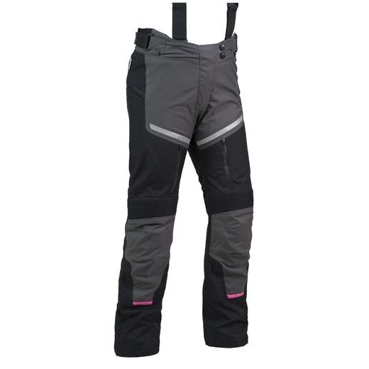 MBW DÁMSKÉ TEXTILNÍ MOTO KALHOTY ADVENTURE PRO PANTS LADIES ŠEDO RŮŽOVÉ
