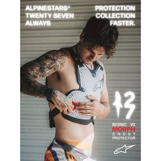 CHRÁNIČ HRUDI BIONIC ACTION V2, ALPINESTARS (ČERNÁ/BÍLÁ) 2027