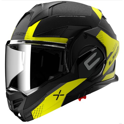 LS2 PŘEKLOPNÁ MOTO PŘILBA FF901 ADVANT X OBLIVION MATT BLACK H-V YELLOW