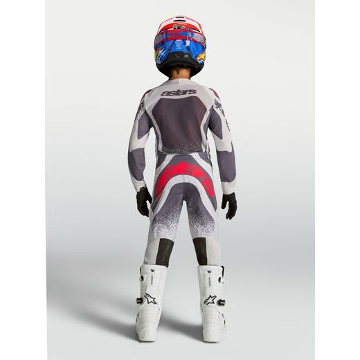 DRES SUPERTECH SWAN YOUTH, ALPINESTARS, DĚTSKÉ (SVĚTLE ŠEDÁ/TMAVĚ ŠEDÁ/ČERVENÁ FLUO) 2027