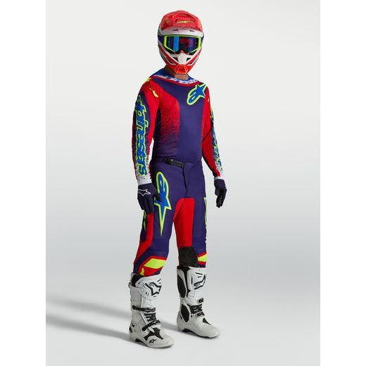 KALHOTY FLUID DRAG, ALPINESTARS (TMAVĚ MODRÁ/ČERVENÁ/ZELENÁ/BÍLÁ) 2027