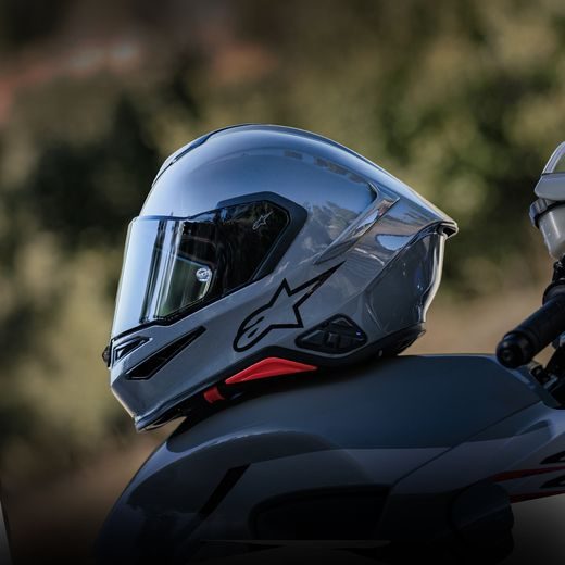 PŘILBA S-R7 SOLID, ALPINESTARS (ŠEDÁ) 2026