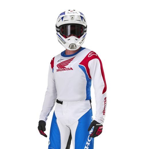 ALPINESTARS DRES RACER ICONIC HONDA KOLEKCE (BÍLÁ/MODRÁ/ČERVENÁ/ČERNÁ) 2024