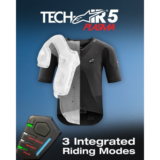 AIRBAGOVÁ VESTA TECH-AIR®5 PLASMA SYSTEM, ALPINESTARS (ČERNÁ) 2025