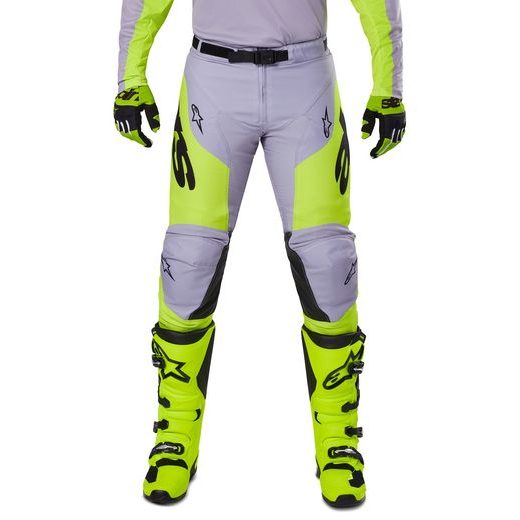 KALHOTY RACER VEIL, ALPINESTARS (ŠEDÁ/ŽLUTÁ FLUO) 2025