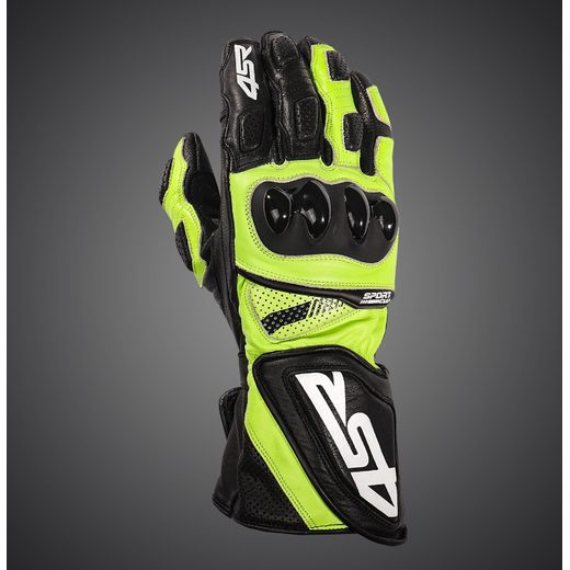 4SR PÁNSKÉ KOŽENÉ MOTO RUKAVICE SPORT CUP III YELLOW 