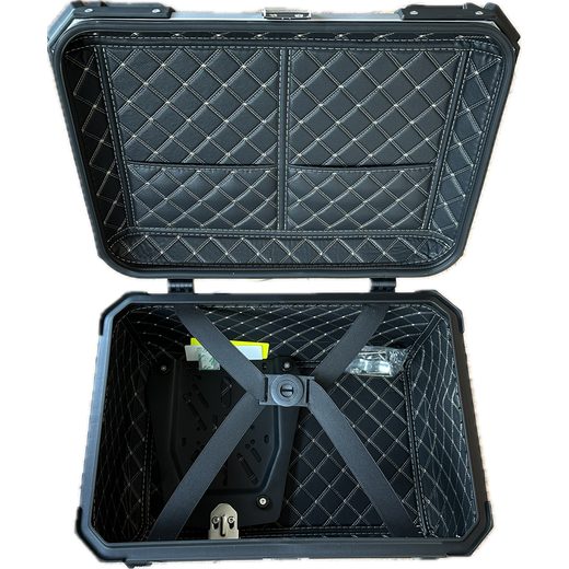 KUFR HLINÍKOVÝ DB TOPCASE 65L ČERNÝ + PLOTNA + SÍŤKA NA ZAVAZADLA ZDARMA