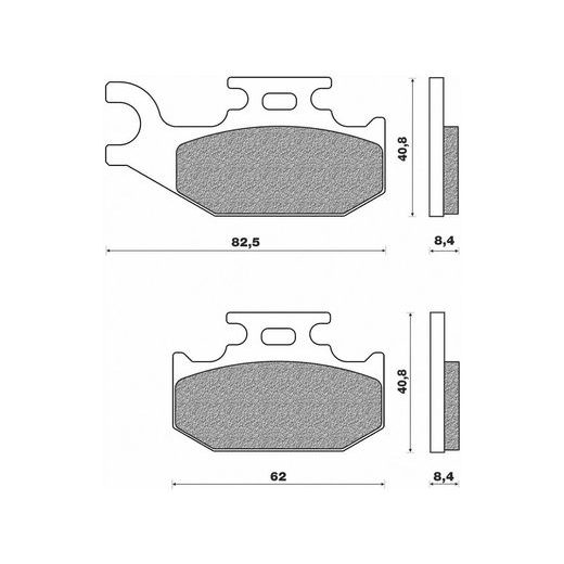 BRZDOVÉ DESTIČKY (SMĚS OFF ROAD ATV SINTERED) NEWFREN (2 KS V BALENÍ)