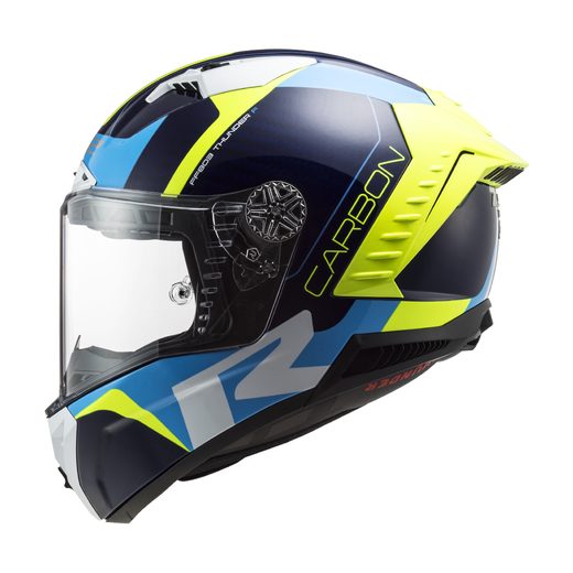INTEGRÁLNÍ HELMA LS2 FF805 THUNDER CARBON RACING1 GL.BLUE H-V YELLOW