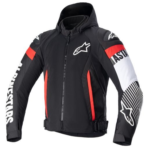 BUNDA ZACA AIR WATERPROOF, ALPINESTARS (ČERNÁ/BÍLÁ/ČERVENÁ FLUO) 2024