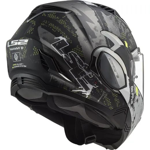 LS2 PŘEKLOPNÁ HELMA FF900 VALIANT II GRIPPER TITAN MAT