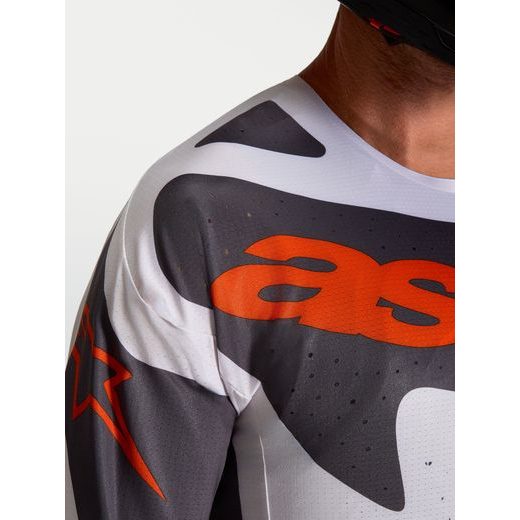 DRES TECHSTAR SWAN, ALPINESTARS (SVĚTLE ŠEDÁ/TMAVĚ ŠEDÁ/ČERVENÁ FLUO) 2027