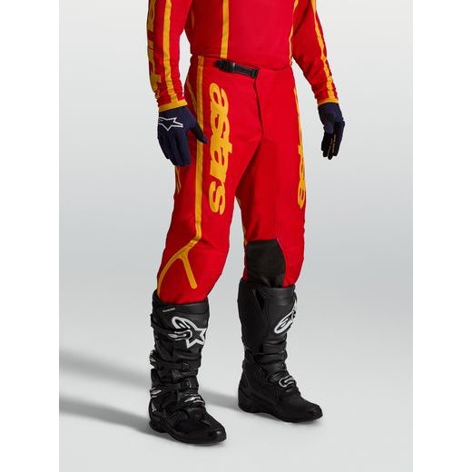 KALHOTY FLUID APEX V2, ALPINESTARS (ČERVENÁ/ZLATÁ) 2027