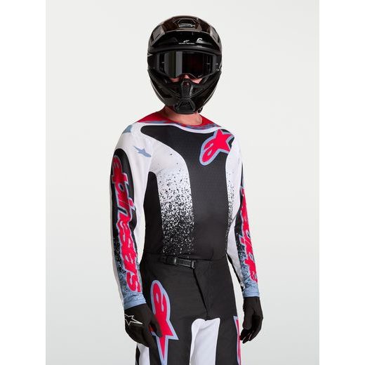 DRES FLUID DRAG, ALPINESTARS (ČERNÁ/BÍLÁ/SVĚTLE MODRÁ/ČERVENÁ FLUO) 2027