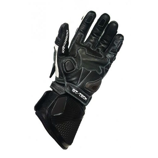 MBW PÁNSKÉ KOŽENÉ MOTO RUKAVICE GT-TECH ČERNÉ