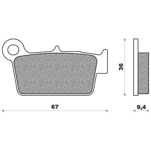 BRZDOVÉ DESTIČKY (SMĚS OFF ROAD DIRT RACE SINTERED) NEWFREN (2 KS V BALENÍ)
