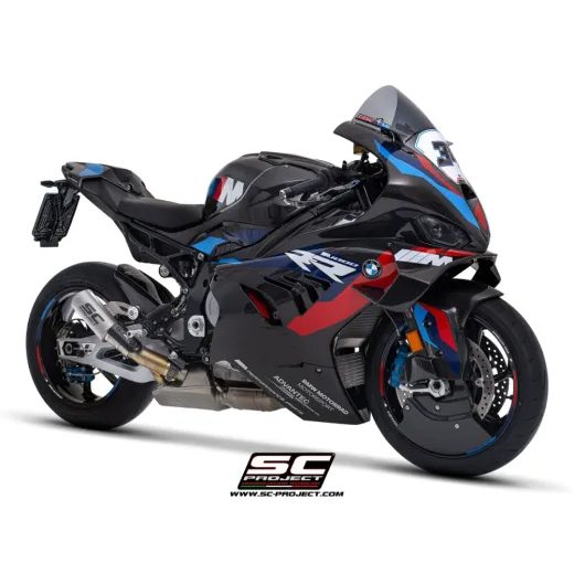 SC-PROJECT TITANOVÝ VÝFUK CR-T S MŘÍŽKOU PROTI KAMENŮM BMW M 1000 RR (25) E5+