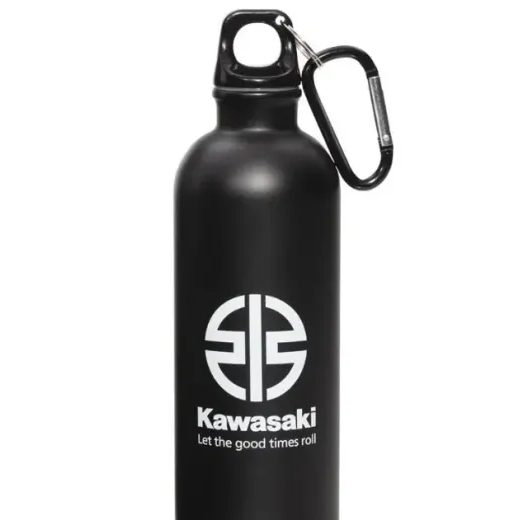 KAWASAKI KOVOVÁ LÁHEV S LOGEM ČERNÁ
