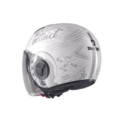 OTEVŘENÁ PŘILBA SHARK NANO TRIBUTE RM WSS BARVA BÍLÁ/ŠEDÁ *