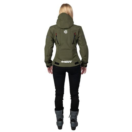 MBW DÁMSKÁ SOFTSHELL MOTO BUNDA HANA GREEN