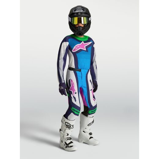 DRES SUPERTECH MAVEN YOUTH, ALPINESTARS, DĚTSKÉ (BÍLÁ/MODRÁ/FIALOVÁ/ZELENÁ FLUO) 2027