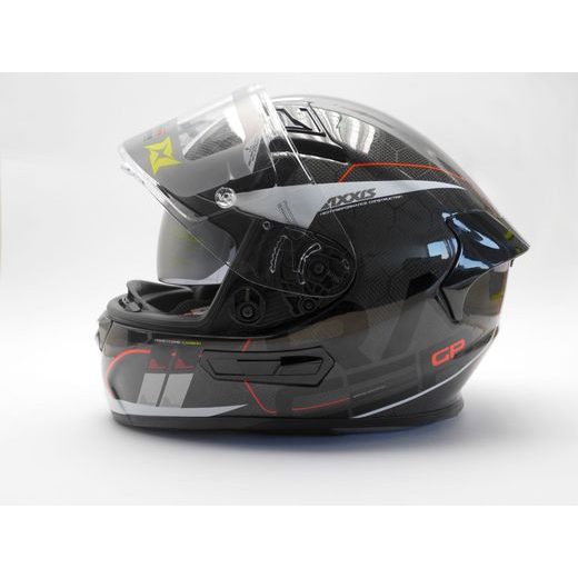INTEGRÁLNÍ HELMA AXXIS RACER GP CARBON SV SPIKE A0 LESKLÁ PERLEŤOVÁ BÍLÁ XXL