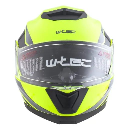 VÝKLOPNÁ PŘILBA W-TEC BANELMEDA - ŠEDO-ČERNO-FLUO ŽLUTÁ