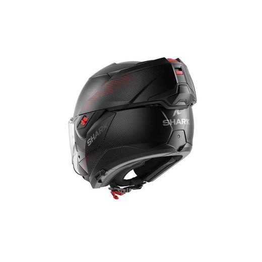 SHARK PŘEKLOPNÁ PŘILBA OXO SP LYNE MAT ČERNÁ ČERVENÁ ŠEDÁ