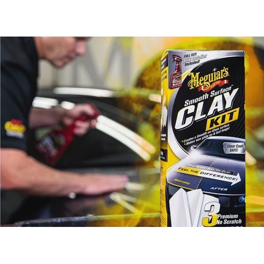 MEGUIAR'S SMOOTH SURFACE CLAY KIT - SADA PRO DEKONTAMINACI LAKU