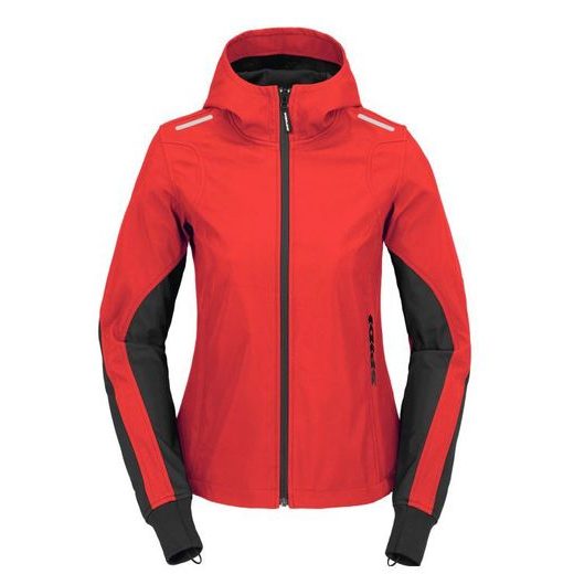 BUNDA HOODIE ARMOR LIGHT LADY 2023, SPIDI, DÁMSKÁ (ČERNÁ/ČERVENÁ)