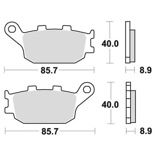 BRZDOVÉ DESTIČKY, BRAKING (SEMI-METALICKÁ SMĚS SM1) 2 KS V BALENÍ