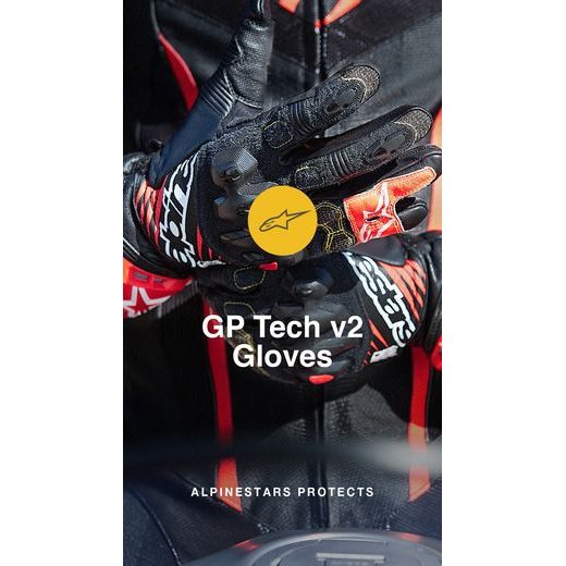 RUKAVICE GP TECH 2, ALPINESTARS (ČERNÁ/BÍLÁ)