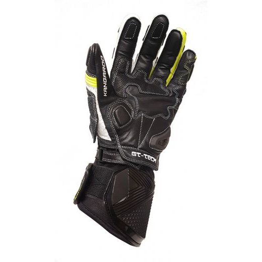 MBW PÁNSKÉ KOŽENÉ MOTO RUKAVICE GT-TECH GREEN 