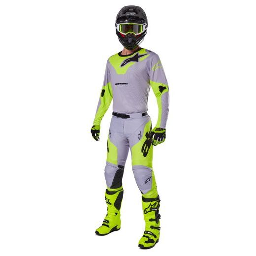 KALHOTY RACER VEIL, ALPINESTARS (ŠEDÁ/ŽLUTÁ FLUO) 2025